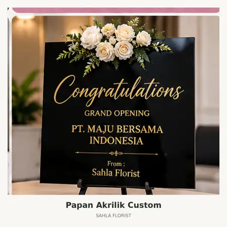 Papan Bunga Akrilik Natuna
